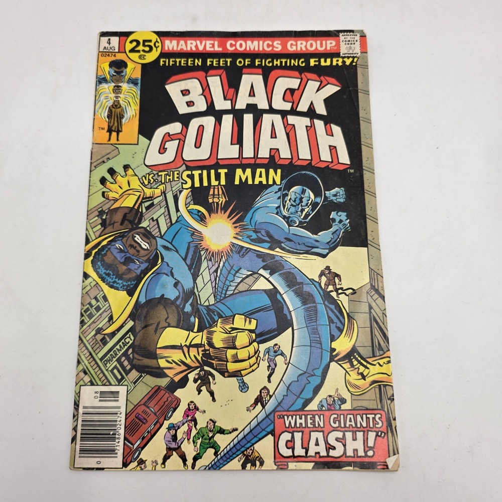 Marvel Black Goliath 4 Comic Book Stilt-Man Bronze Age 1976 Bill Foster Vintage
